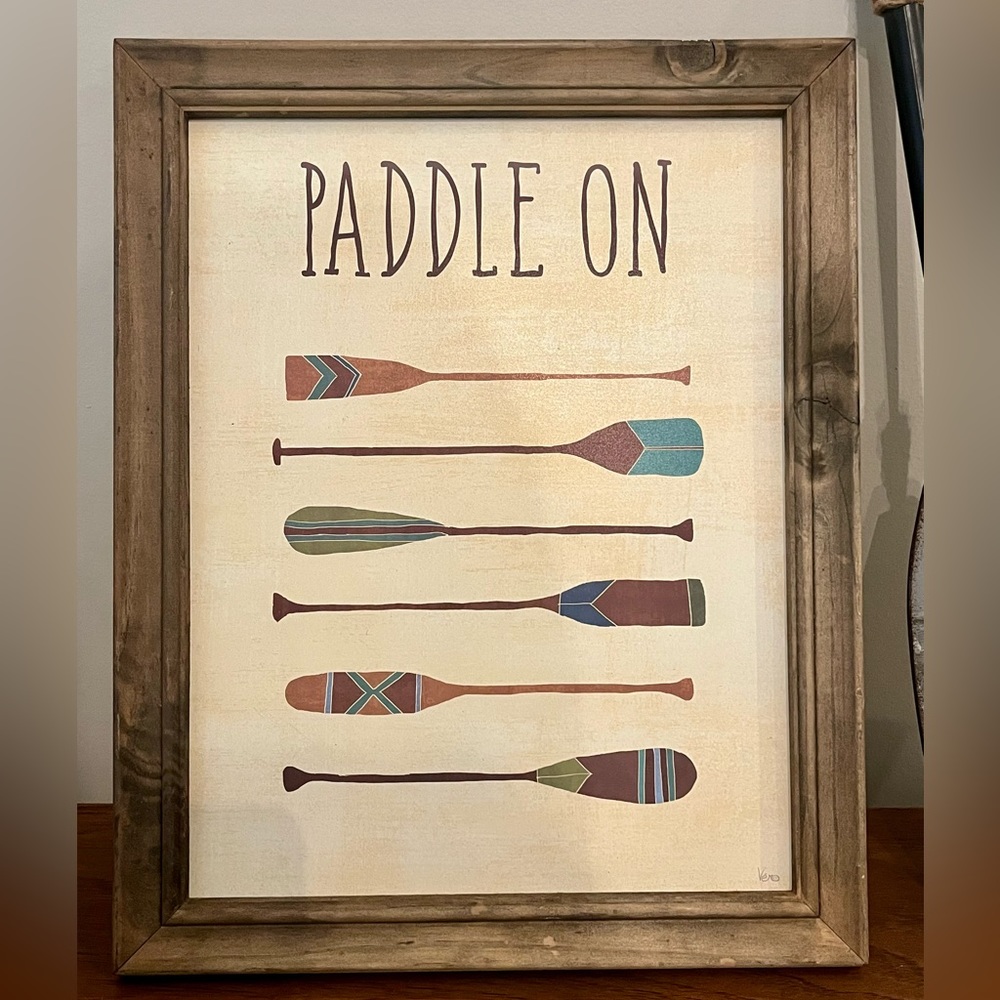 Nautical Theme Home Decor-Paddle On Print & Decorative Oar - Picture 7 of 7